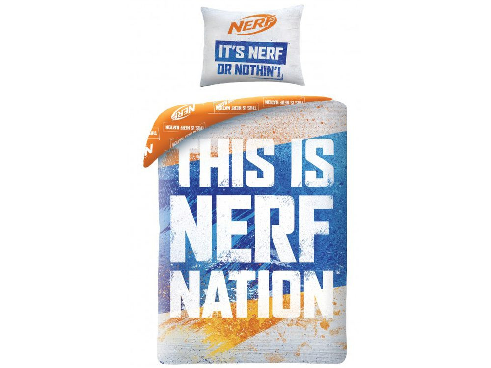 Halantex Povlečení Nerf Nation NF-0129BL 140x200/70x90 cm