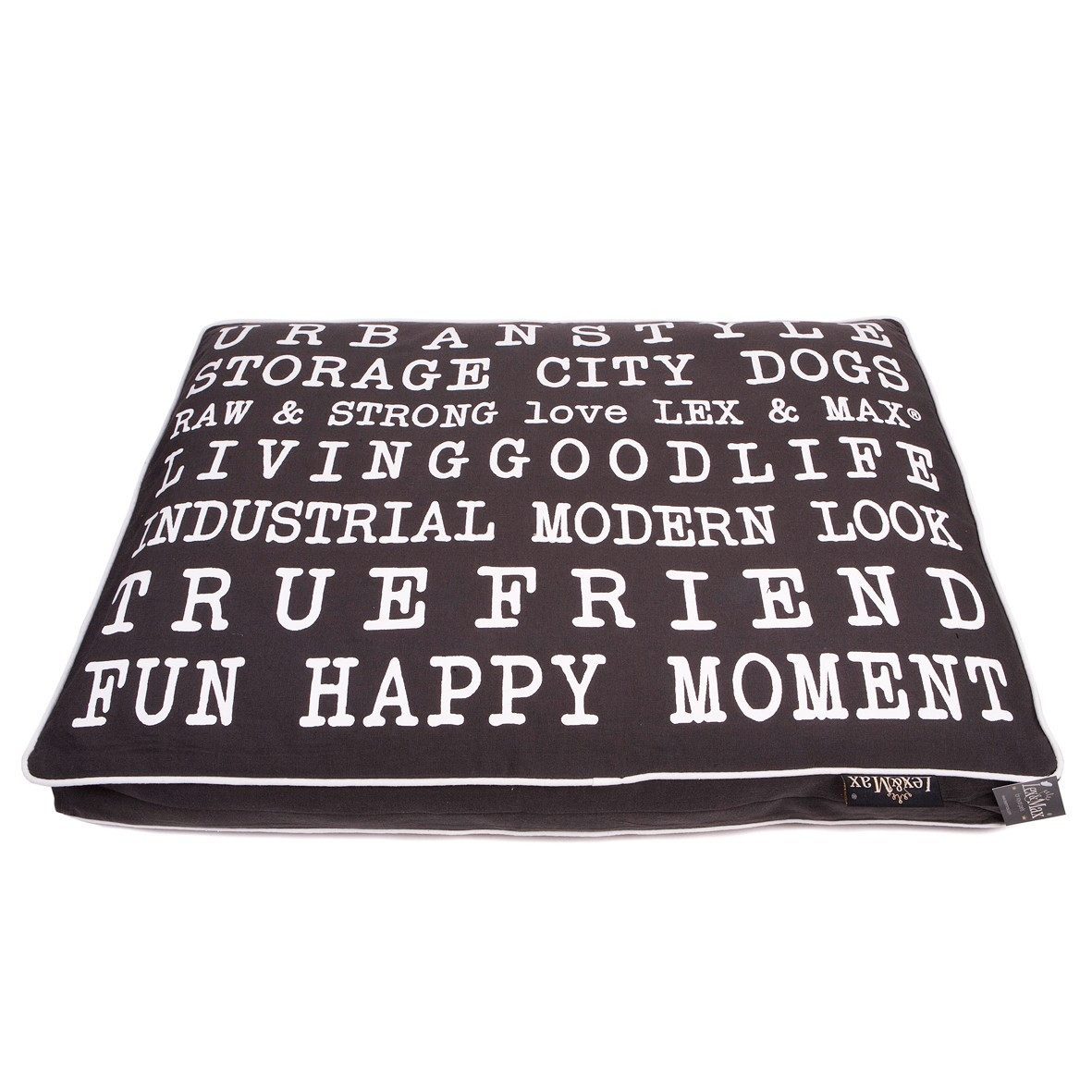 Lex & Max Luxusní potah na pelíšek pro psa Lex & Max Urban 120 x 80 cm | antracit