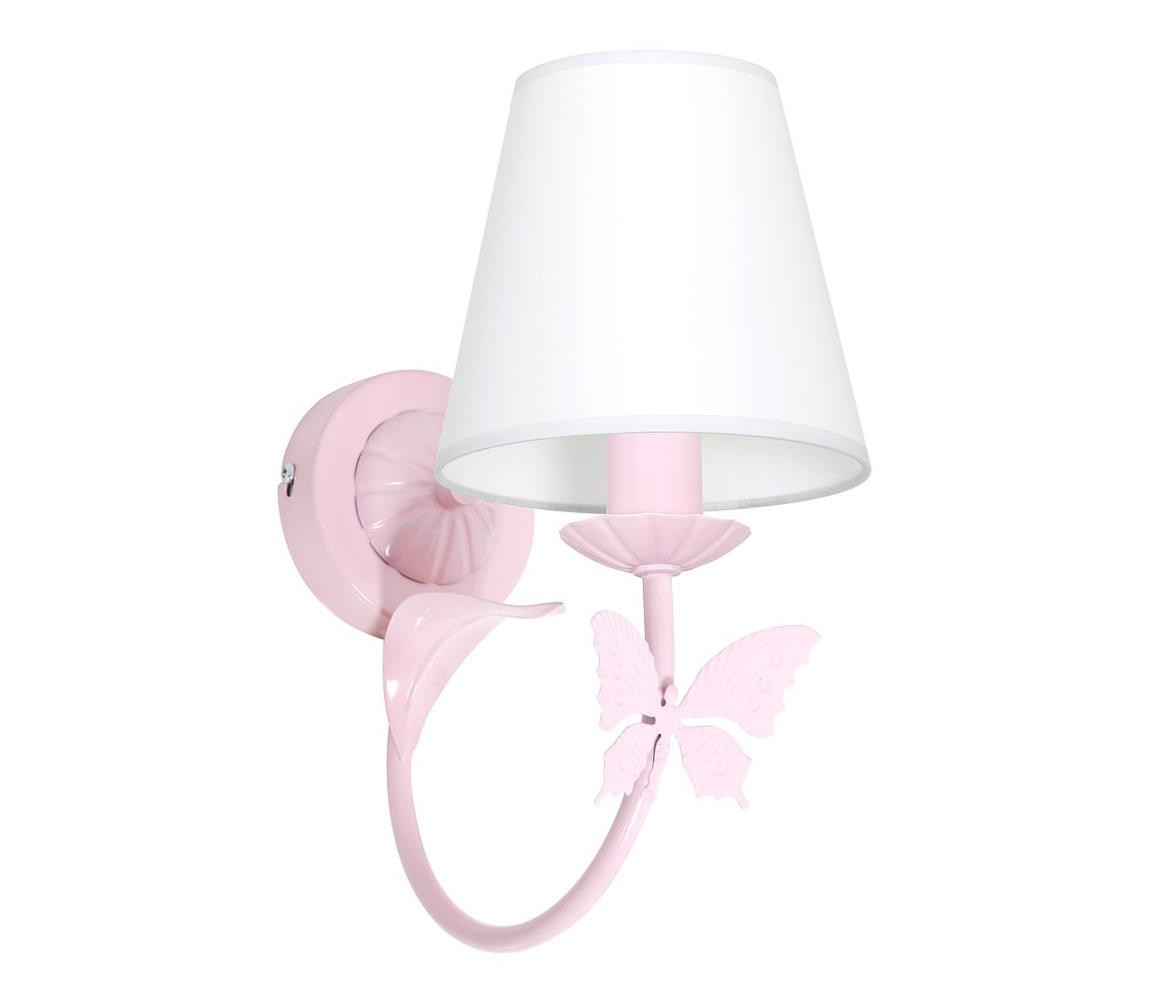 Dětské nástěnné svítidlo MOTÝLEK 1xE14/60W růžová