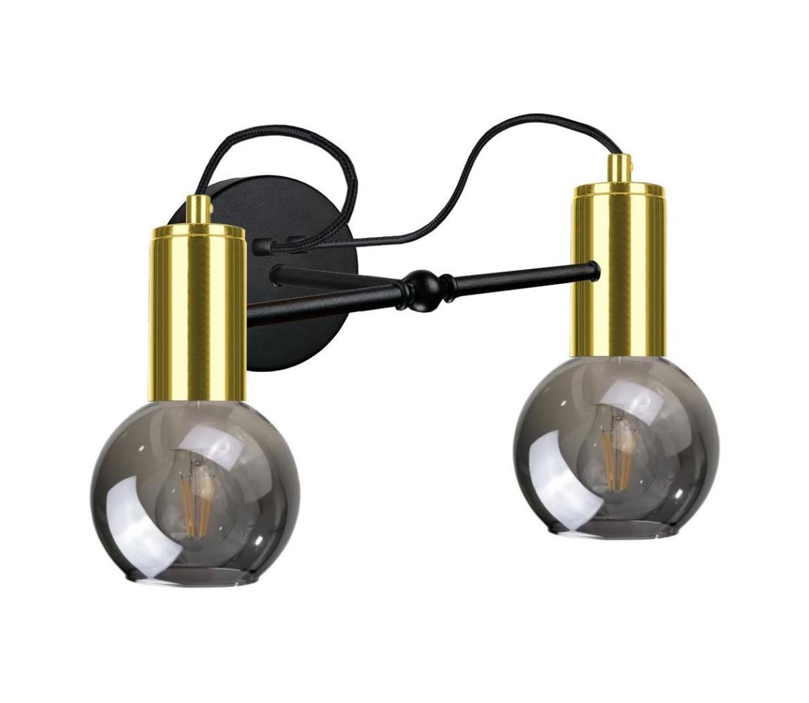 Nástěnné svítidlo LIVA 2xE27/60W/230V černá/zlatá