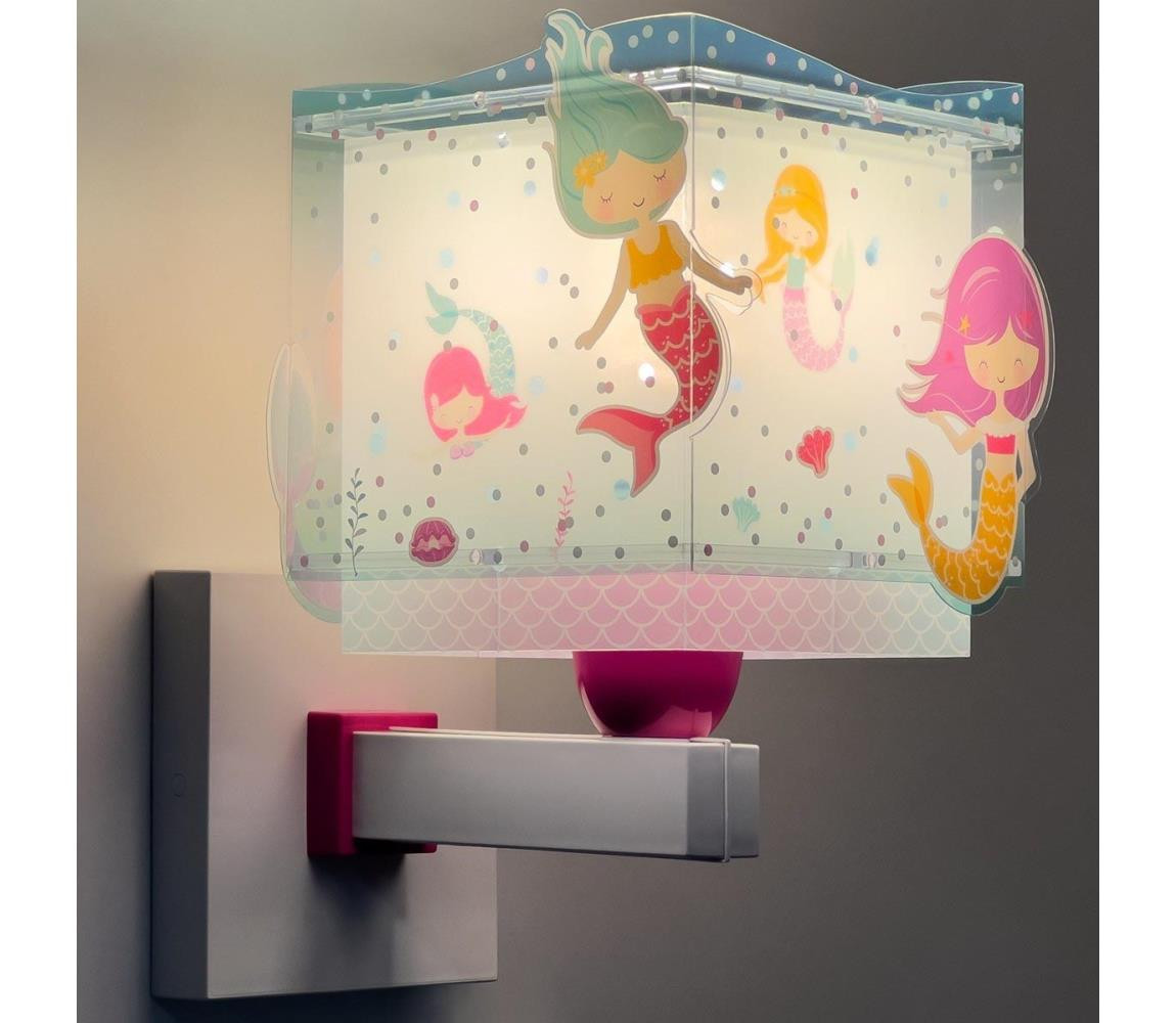 Dalber Dalber 63449 - Dětské nástěnné svítidlo MERMAIDS 1xE27/60W/230V