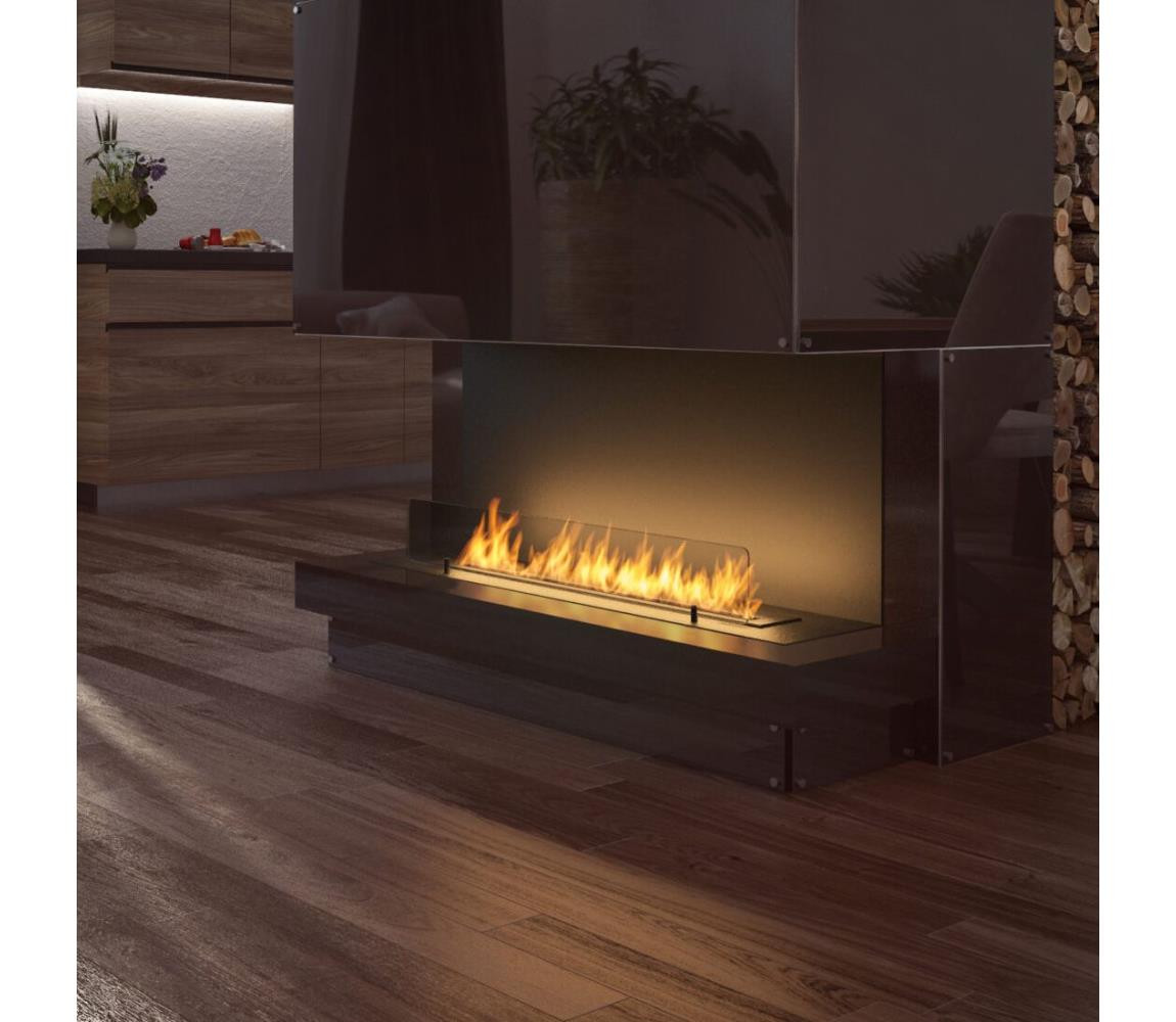 InFire InFire - Vestavěný BIO krb 100x45 cm 3kW černá