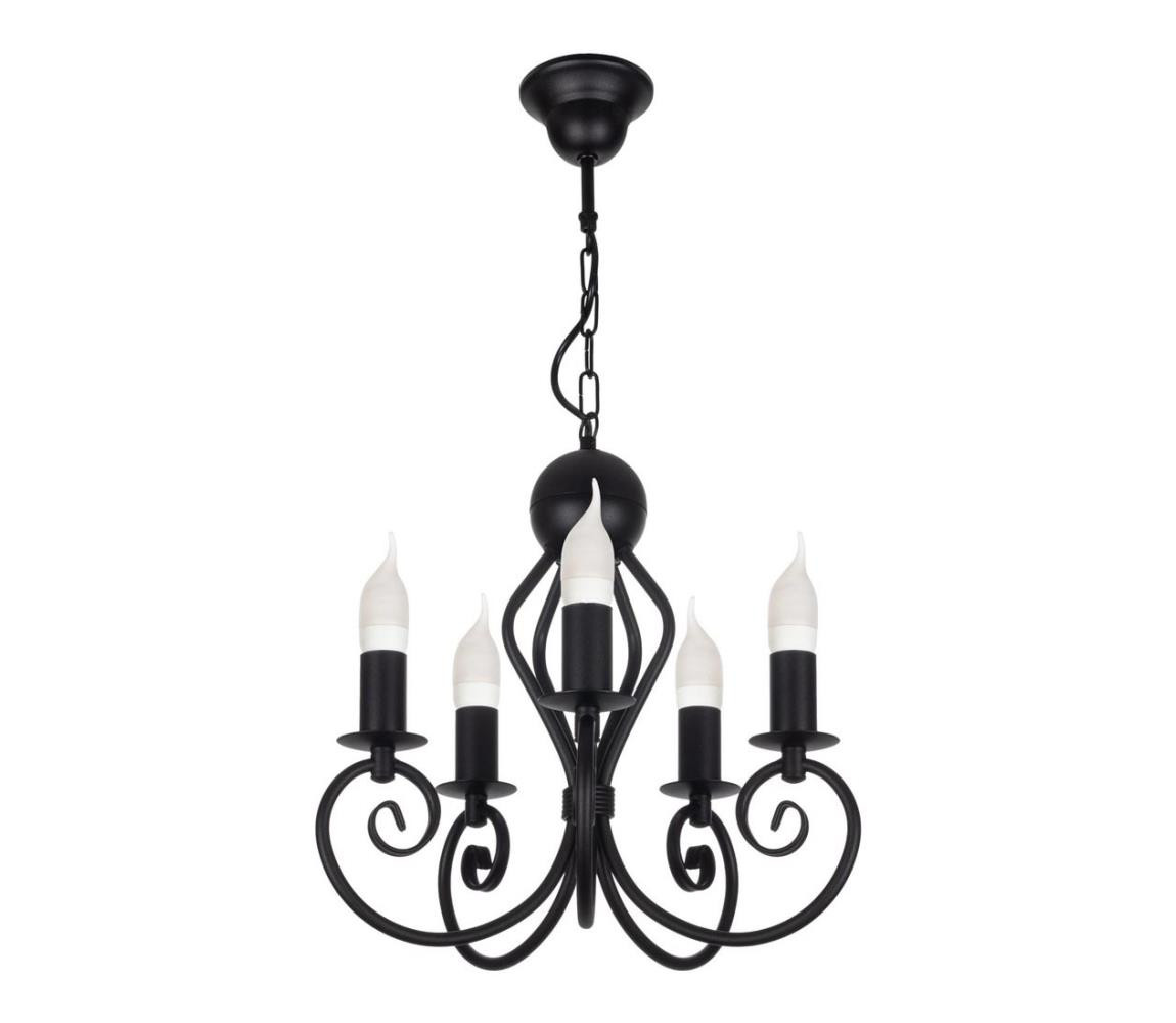 HEXE Lustr na řetězu VINCENT 5xE14/40W/230V