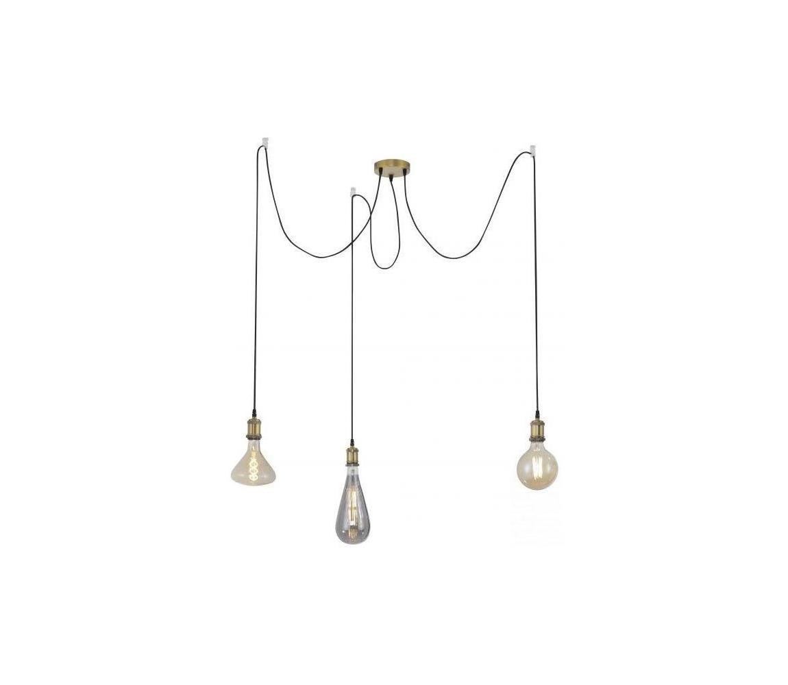 Leuchten Direkt Leuchten Direkt 13571-60 - Lustr na lanku DIY 3xE27/60W/230V pavouk mosaz