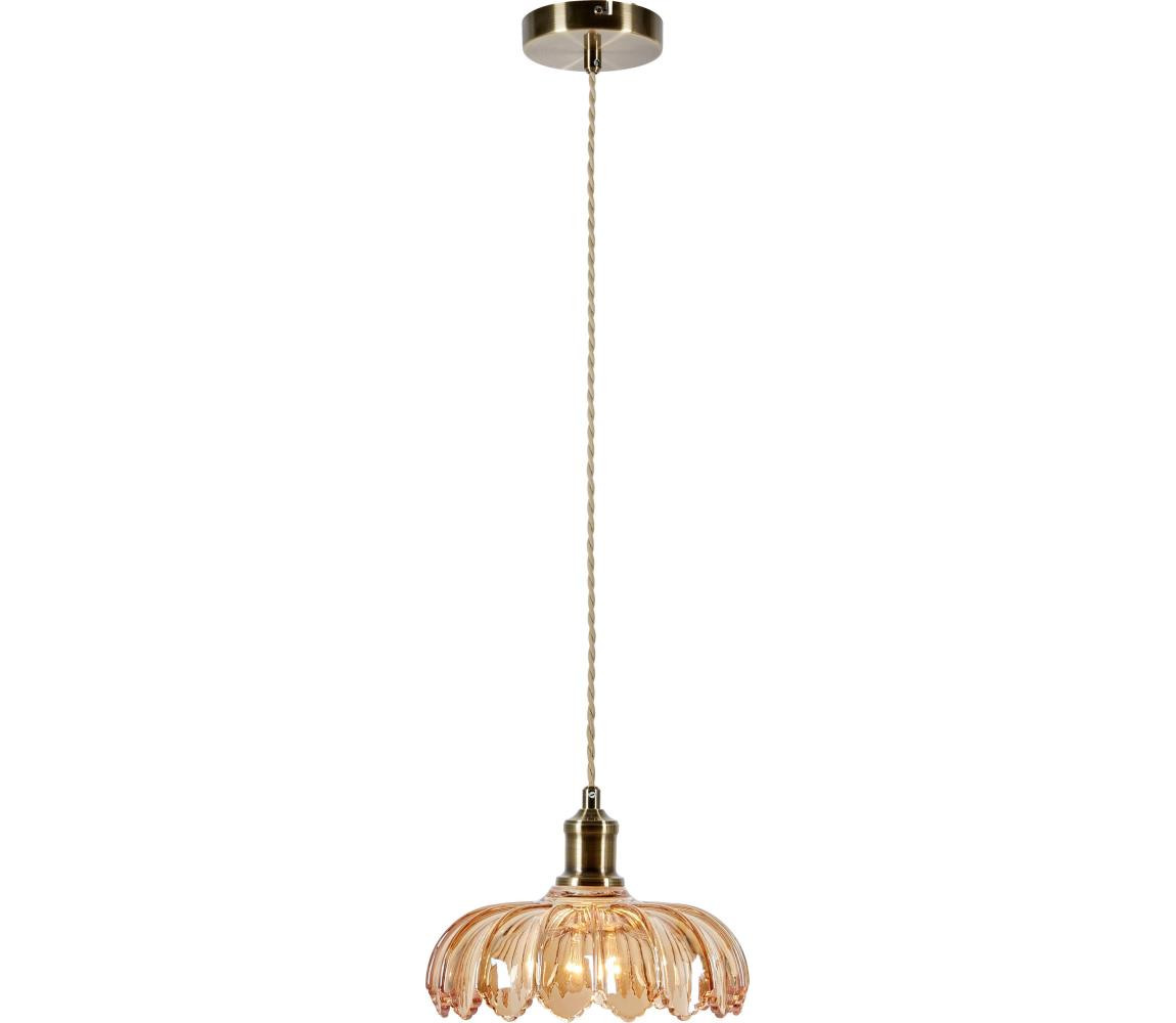 Markslöjd Markslöjd 108858 - Lustr na lanku KURAGE 1xE27/40W/230V mosaz/kouřová béžová