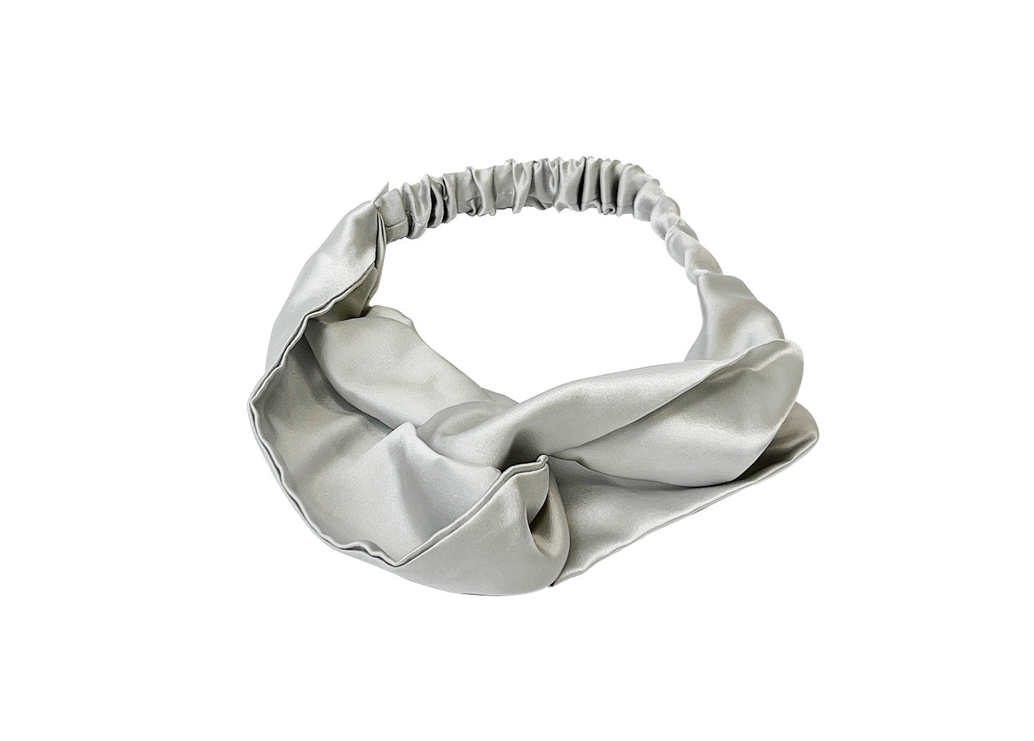 Lucaso Finata Hedvábná čelenka do vlasů - Silver Gray