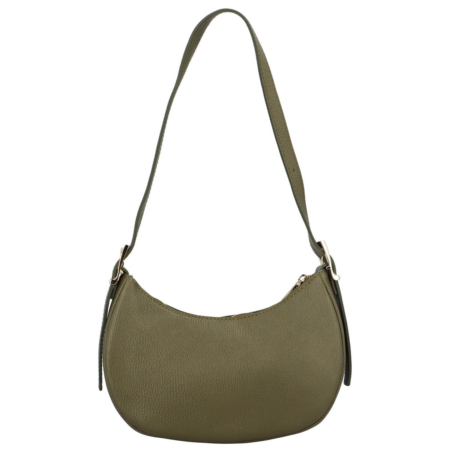 Dámska kožená crossbody khaki - Delami Kinsley Khaki