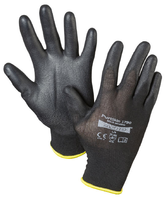 Aero Pracovní rukavice 1790 PurtSkin sensitive black Velikost: L