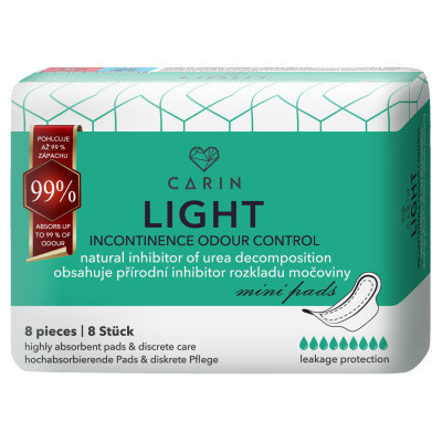 Carin Light Incontinence Odour Control 8ks