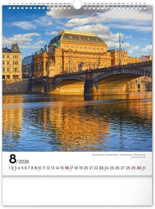Praha 2026 - nástěnný kalendář