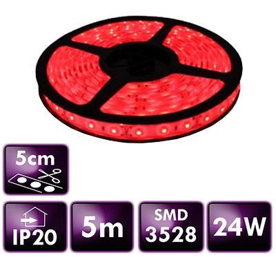 Eco Light LED pásek - SMD 2835 - 5m - 60LED/m - 4,8W/m - IP20 - červený EC79346