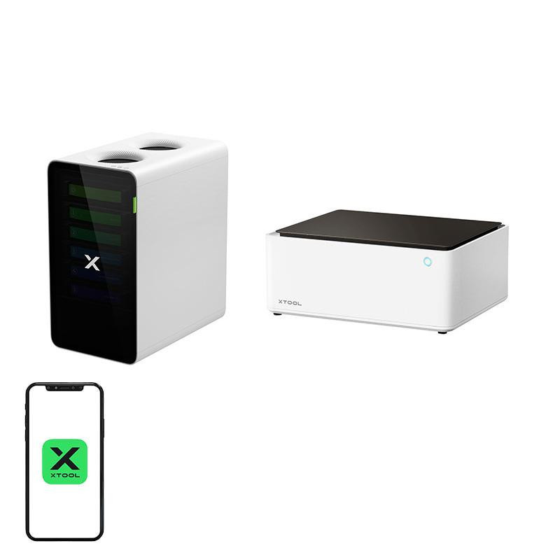 Laserový gravírovací stroj 2 v 1 xTool M1 10W + odsavač kouře xTool SafetyPro™ AP2