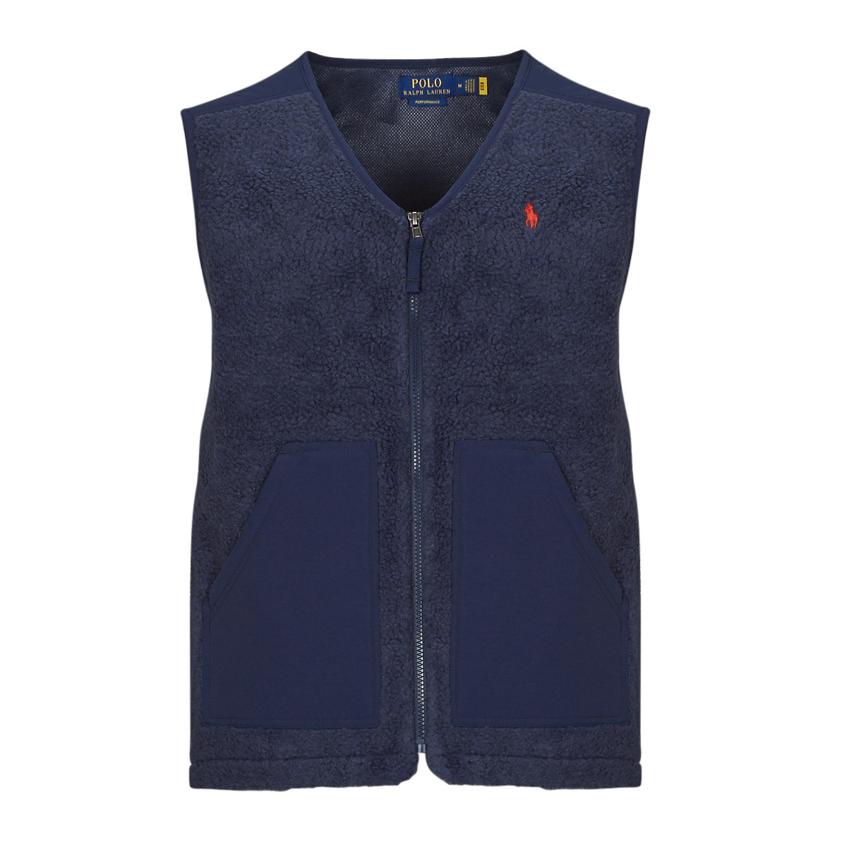 Polo Ralph Lauren  POLAIRE SHERPA ZIPPEE SANS MANCHE  Modrá