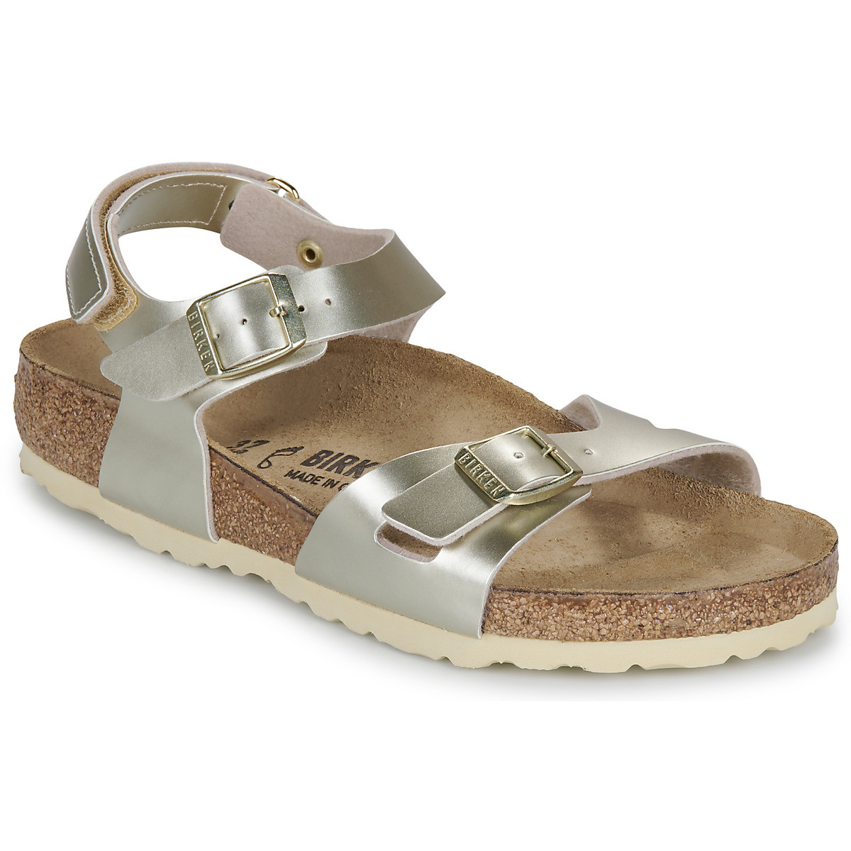 BIRKENSTOCK  Rio AS Kids BF Electric Metallic Gold  Stříbrná