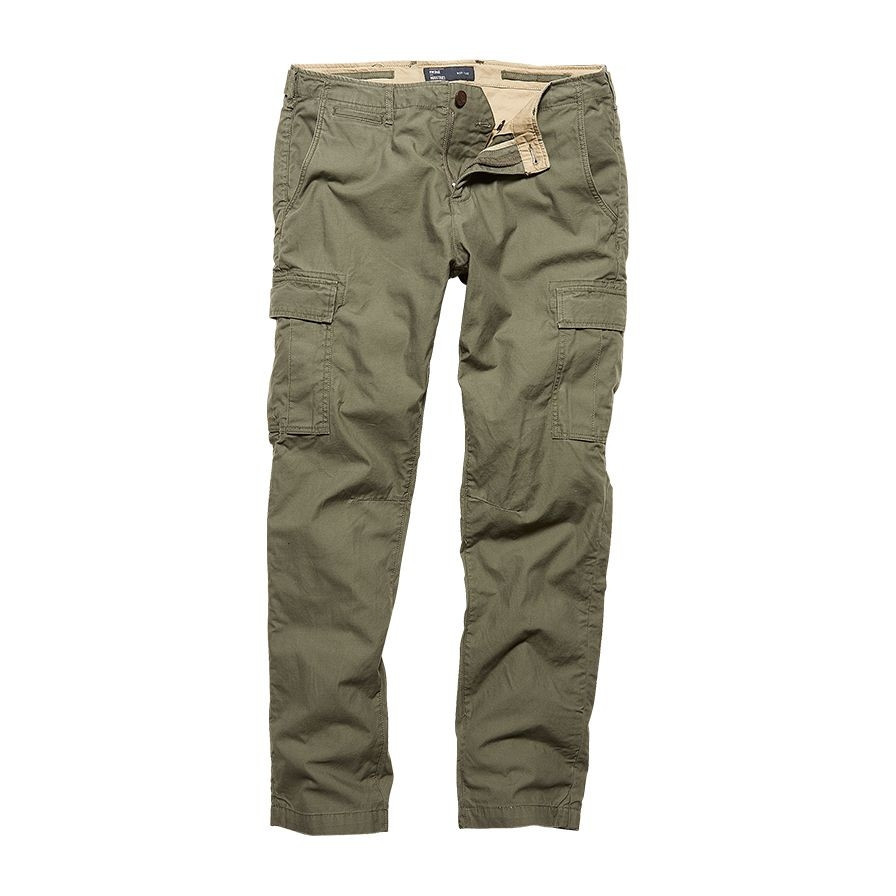 Kalhoty Vintage Industries Mallow - olivové, 38