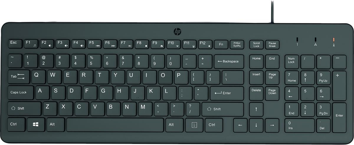 HP 150/Drátová USB/UK layout/Černá
