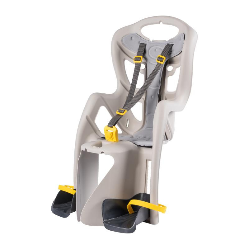 BELLELLI PEPE Dětská sedačka na kolo, upevnění na zadní nosič, hedvábně šedá