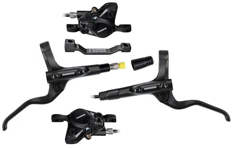 Shimano brzda kotoučová MT201, p+z (1000+1700 mm), adaptér, komplet bez kotoučů