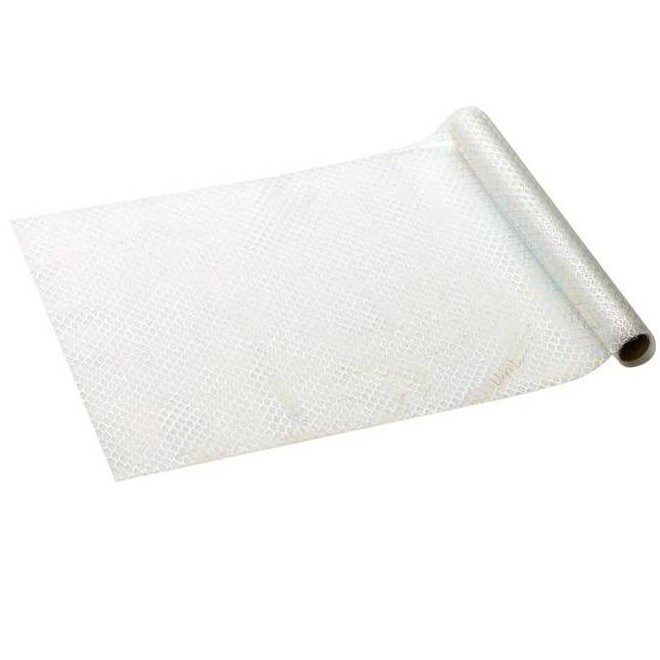 Šerpa na stůl bílé šupiny 36x300 cm