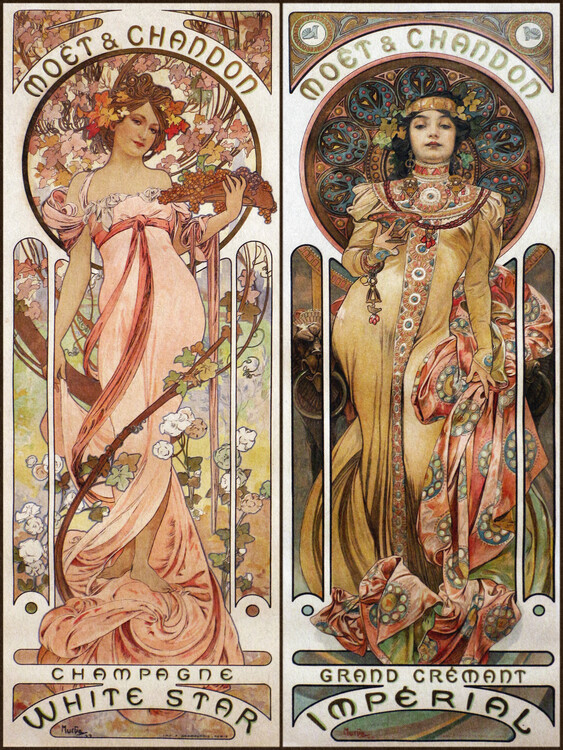 Alfons Mucha Obrazová reprodukce Moet & Chandon, Alfons Mucha, 30 × 40 cm