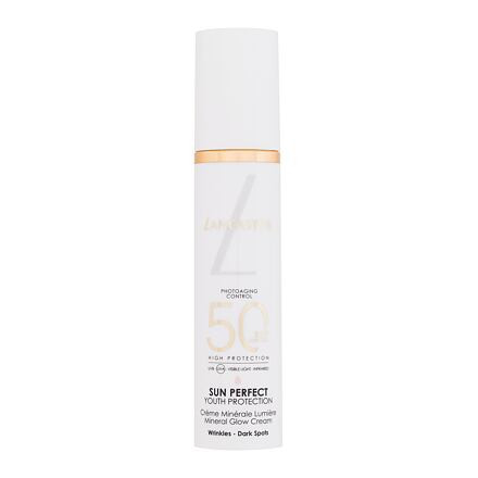 Lancaster Sun Perfect Youth Protection Mineral Glow Cream SPF50 rozjasňující opalovací krém na obličej s minerálními filtry 50 ml pro ženy