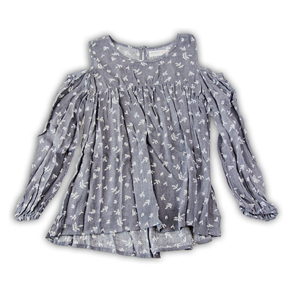 Halenka dívčí s holými rameny, Minoti, ARTISAN 4, černá - 128/134 | 8/9let