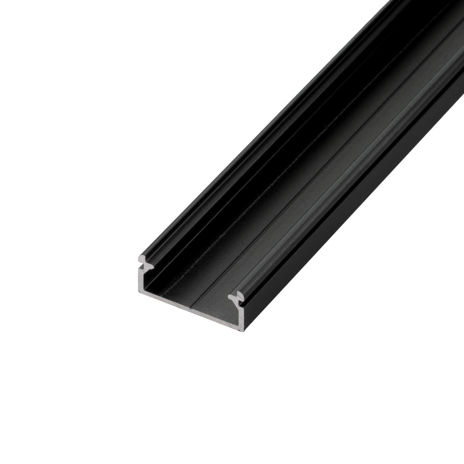 LED profil N14C - nástěnný, černý 1m