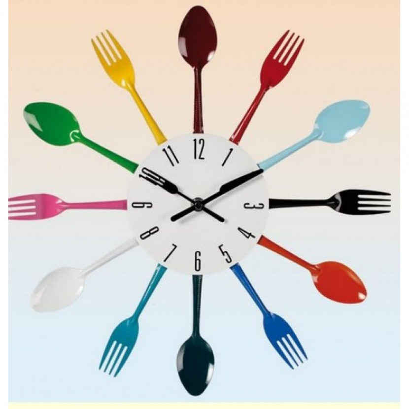 Příborové hodiny - barevné