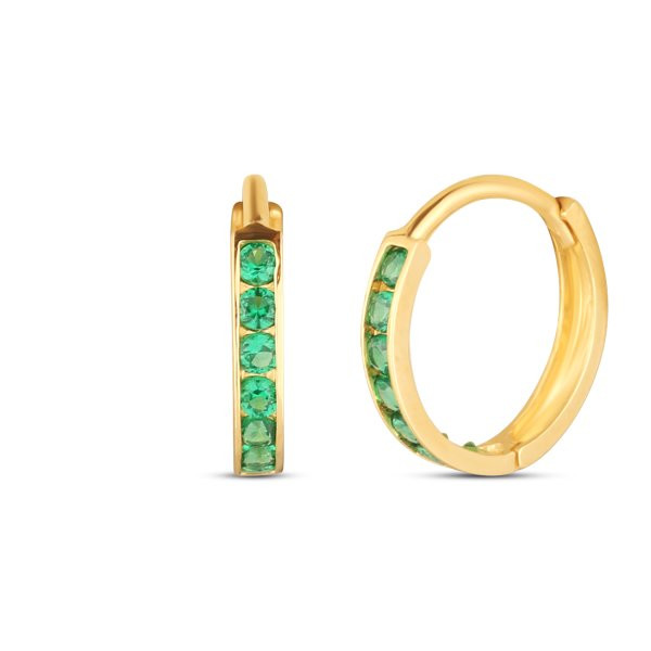 Náušnice se syntetickými kameny 236-238-GE0580 0.65g