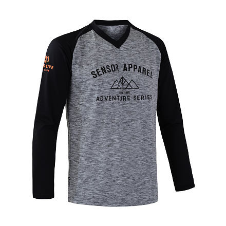 SENSOR CYKLO CHARGER pánský dres volný dl. rukáv šedá/černá 19100023-04 Velikost: XXL 8592837059778