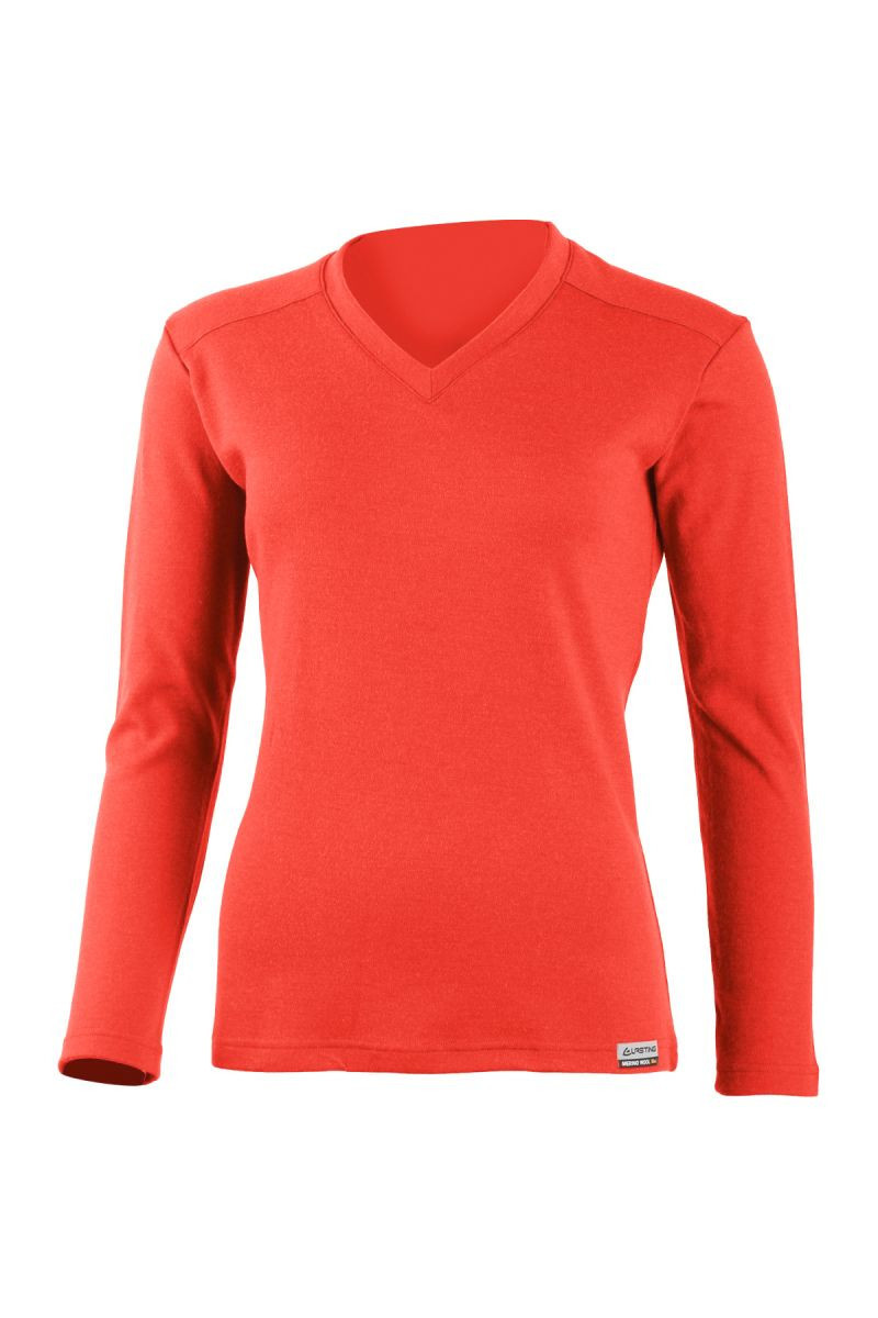 Lasting dámská merino mikina BEVA 3737 červená Velikost: M 8596445029352