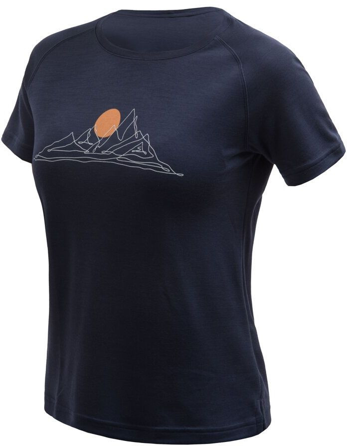 SENSOR MERINO BLEND MOON dámské triko kr.rukáv deep blue Velikost: S 8592837104881