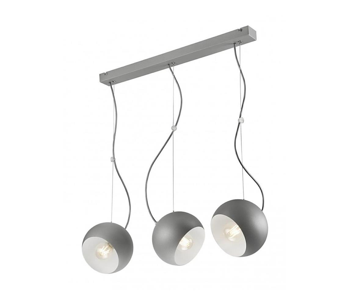 Lustr na lanku INEZ 3xE27/60W/230V šedá