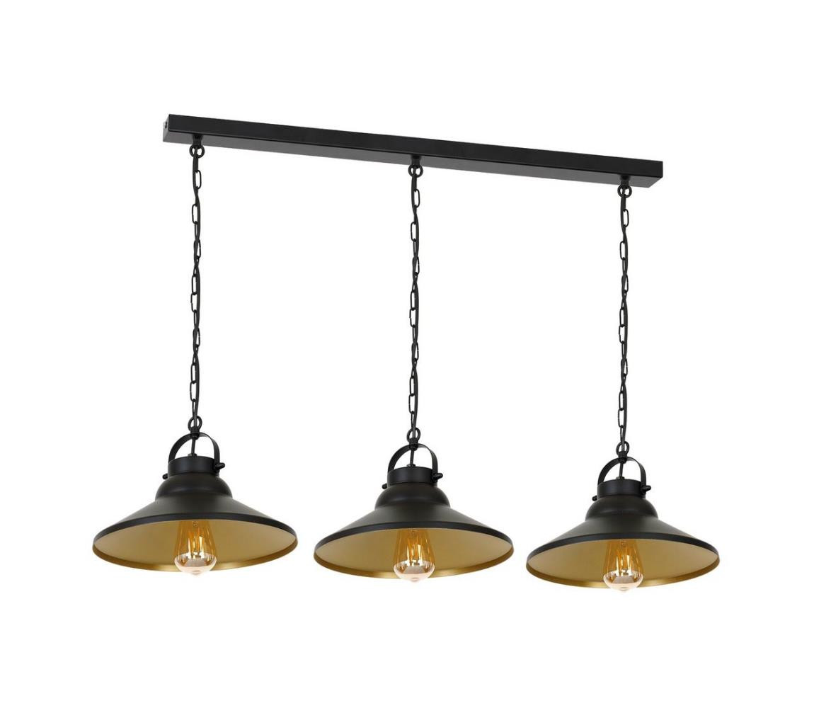 Lustr na řetězu IRON 3xE27/60W/230V