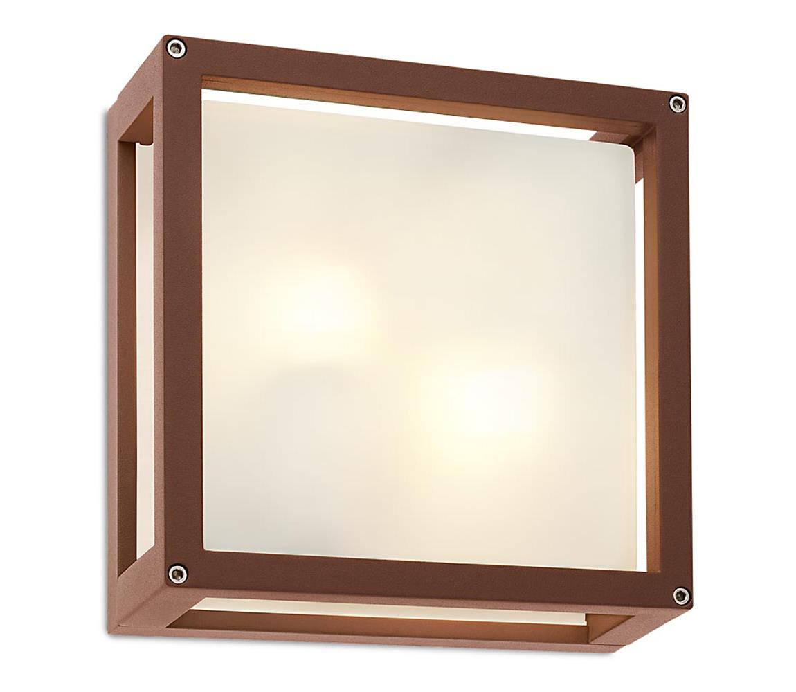 Redo Redo 9893 - Venkovní nástěnné svítidlo BRICK 2xE27/42W/230V IP54 hnědá