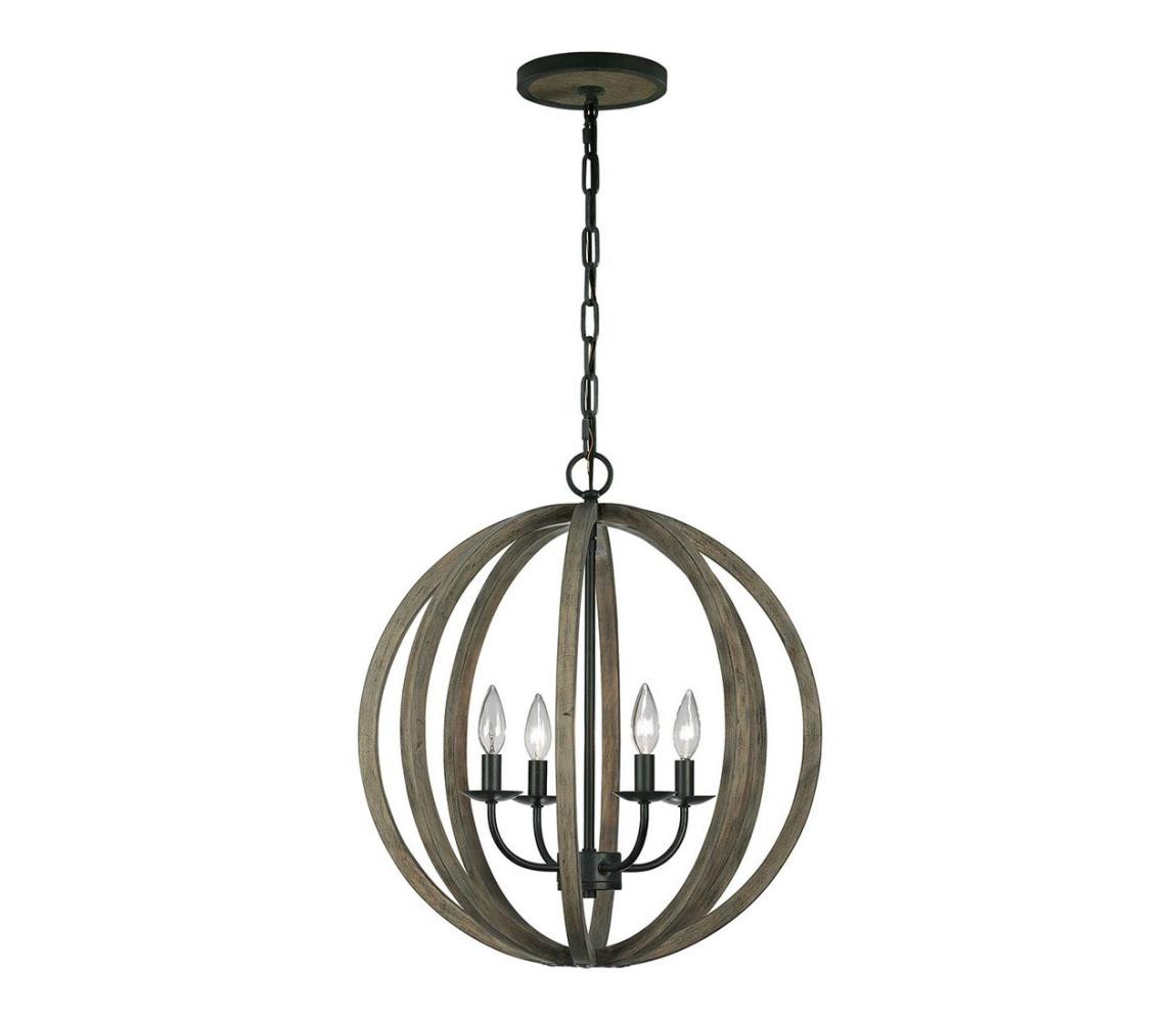 Elstead Elstead FE-ALLIER-4P-WW - Lustr na řetězu ALLIER 4xE14/60W/230V dub