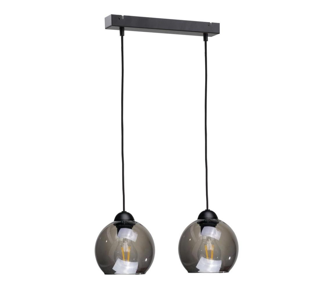 Keter Lighting Lustr na lanku UNO 2xE27/60W/230V černá