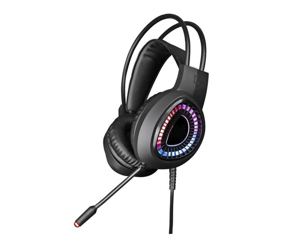 Herní LED RGB sluchátka VARR s mikrofonem 7.1