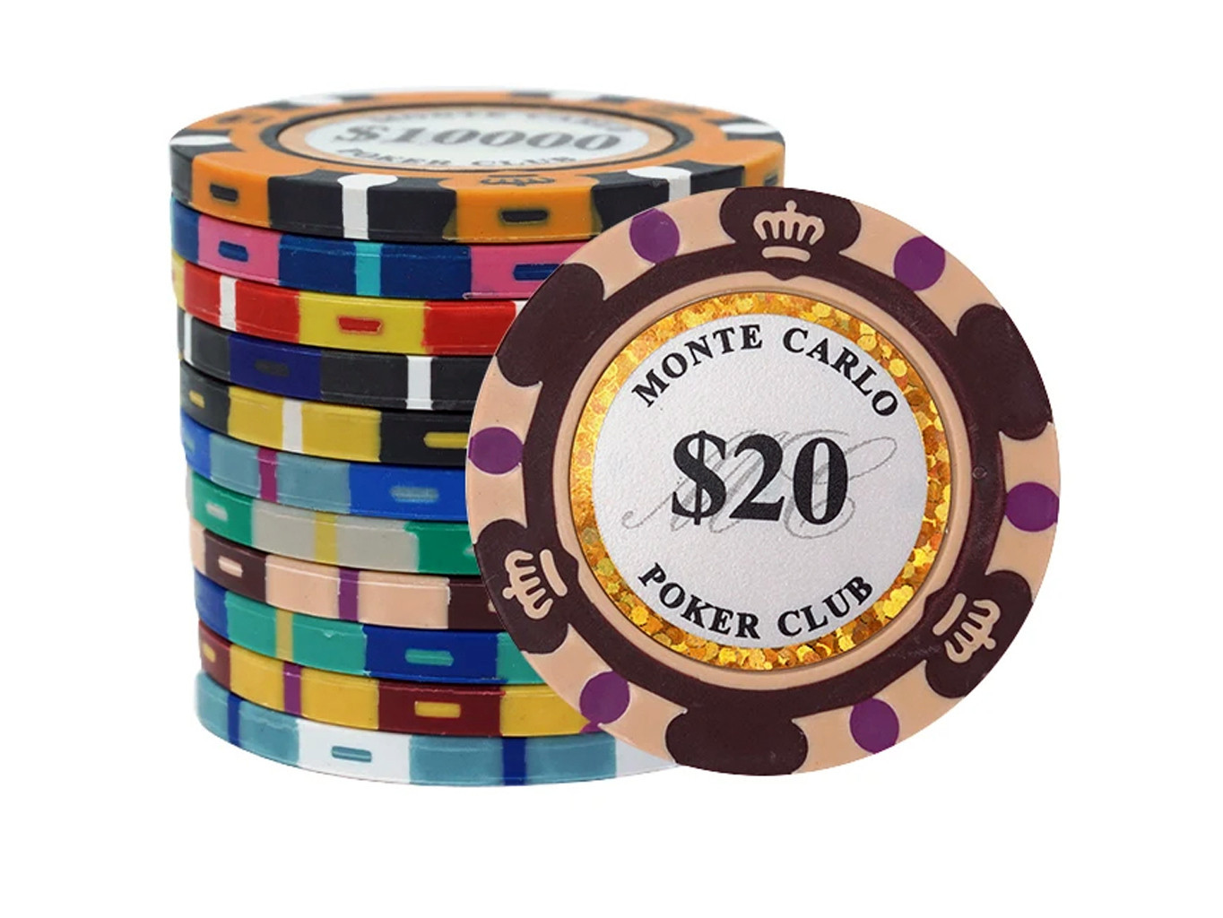 Kusový žeton na poker Monte Carlo Pokerclub 20