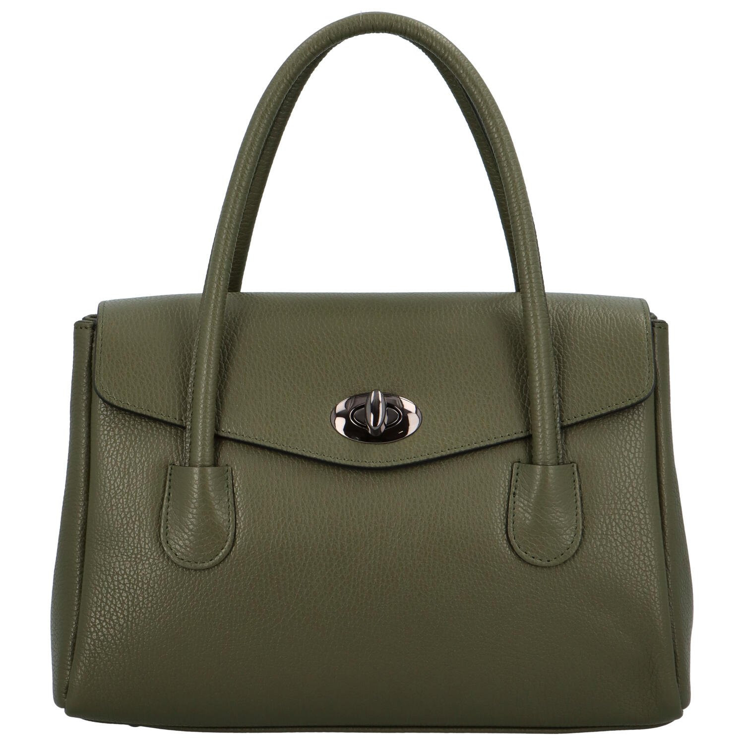 Dámská kožená kabelka khaki - Delami Gabriele Khaki