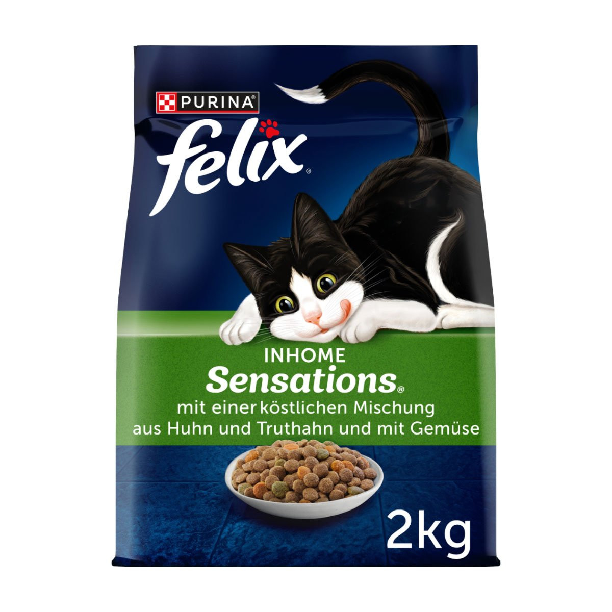 Felix Inhome Sensations s kuřecím masem a zeleninou 2 kg