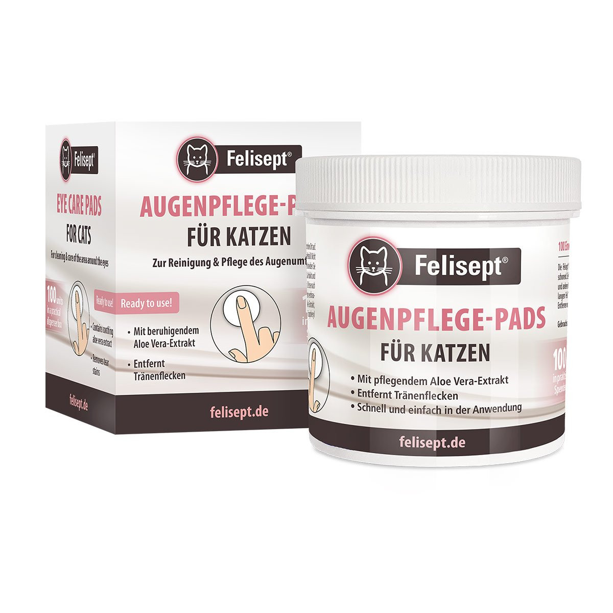 Felisept oční čisticí polštářky pro kočky 100 kusů