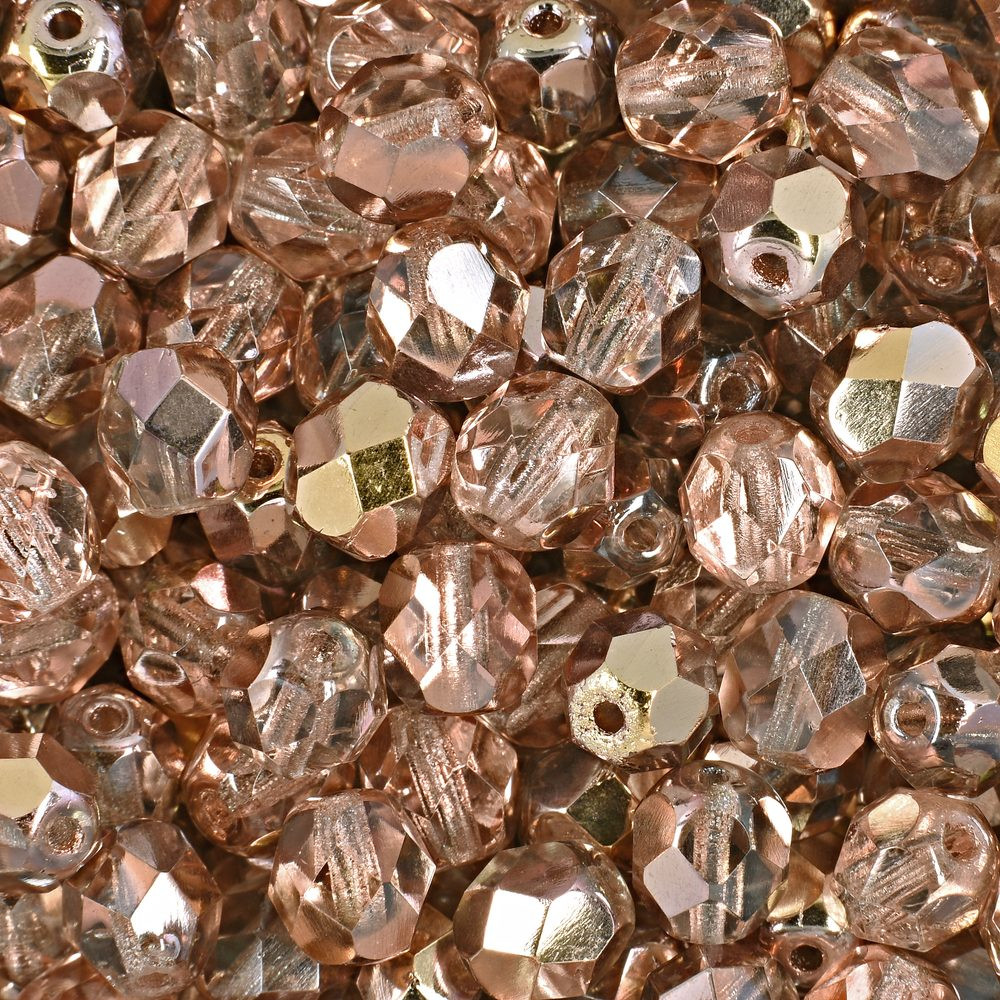 Manumi české broušené korálky 6mm Apollo Gold - 150 ks