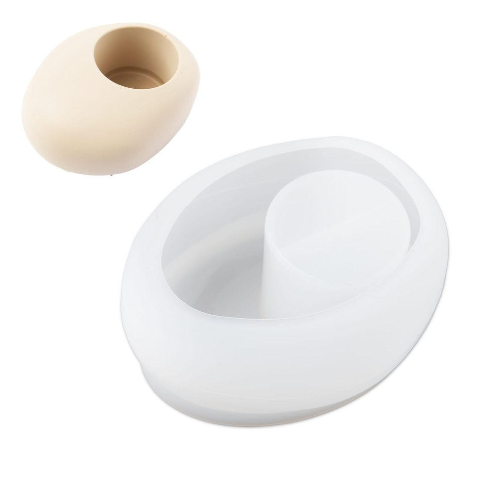 Manumi Silikonová forma na odlévání kreativní hmoty květník ovál 145x67x60mm - 1 ks