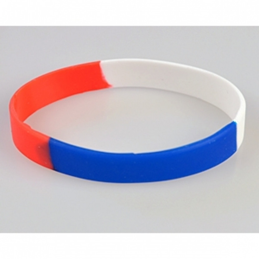 Silikonový náramek Francie 1 ks - barevný