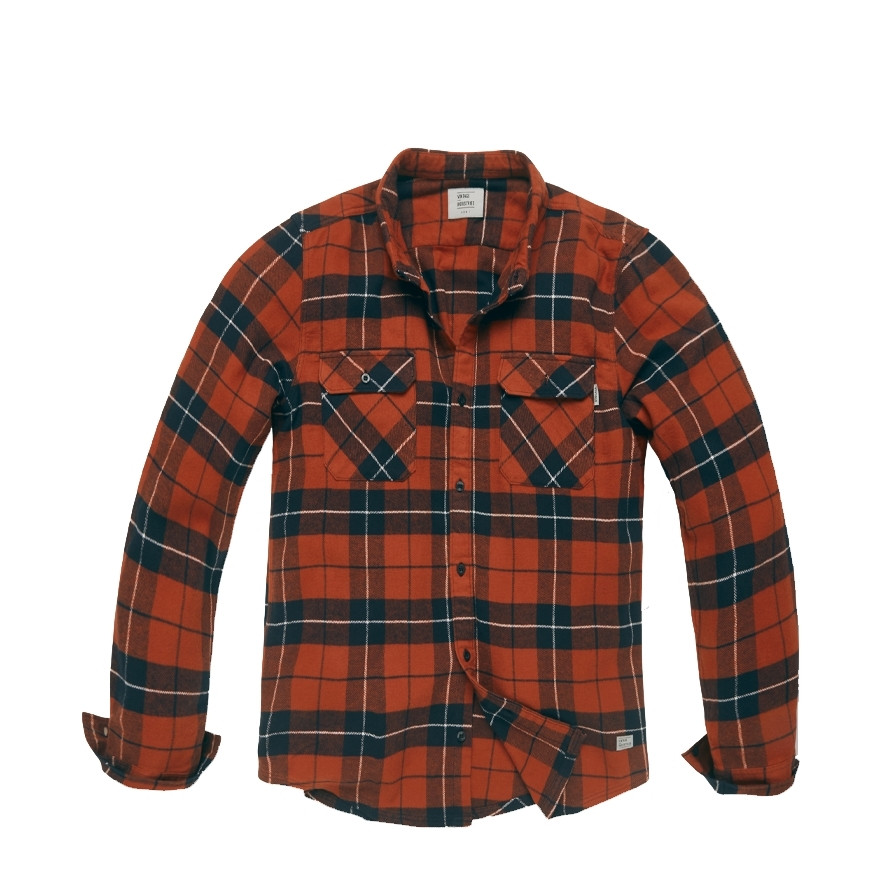 Košile Vintage Industries Sem Flannel - oranžová, L