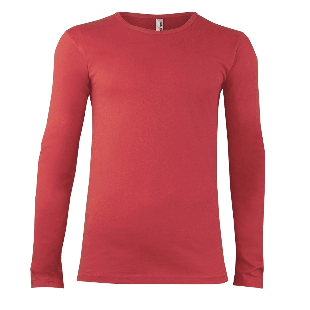 Tričko s dlouhým rukávem Alex Fox Long - tmavě červené, XXL