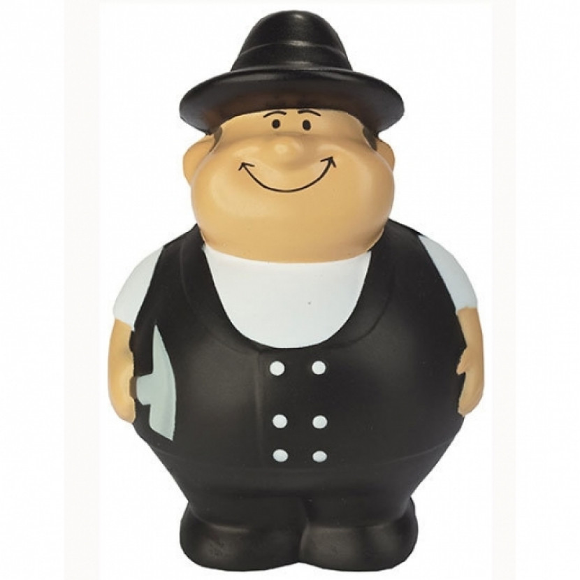 Antistresový míček Squeezies Střechař - černý