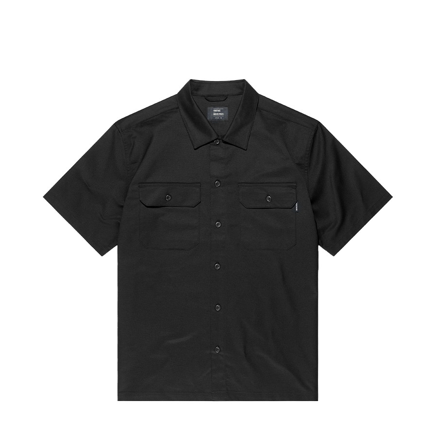 Košile pánská Vintage Industries Dexter - černá, XL