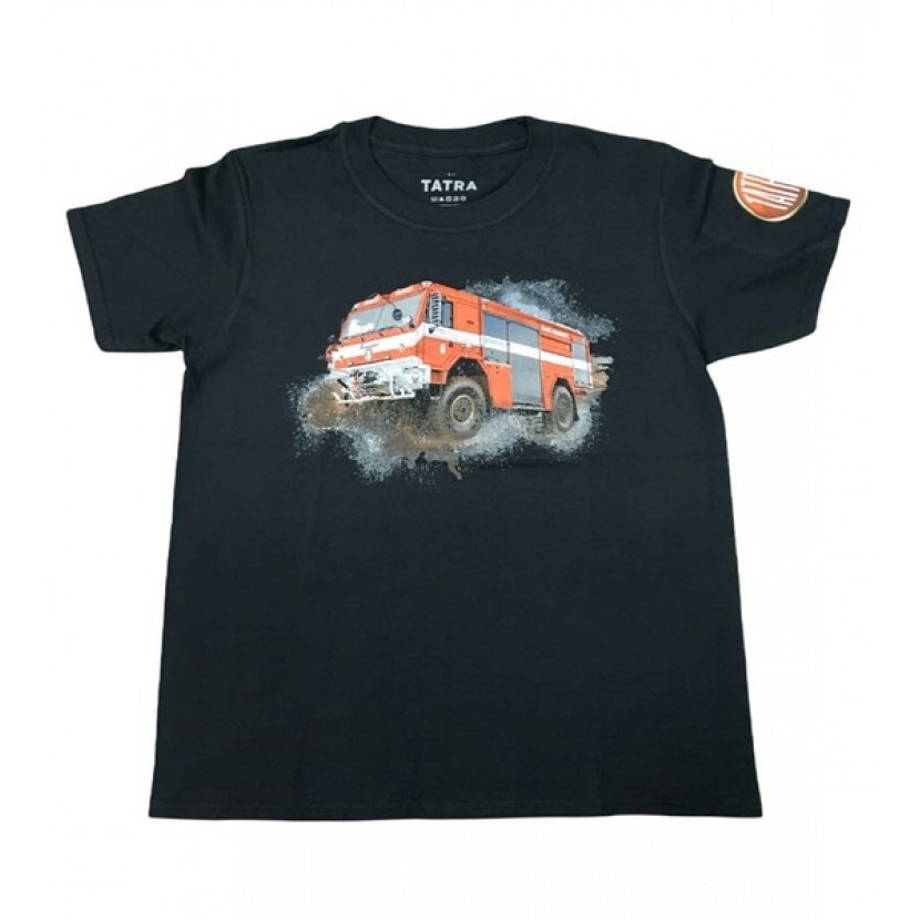 Triko dětské Tatra Force 4x4 Hasič - černé, 134